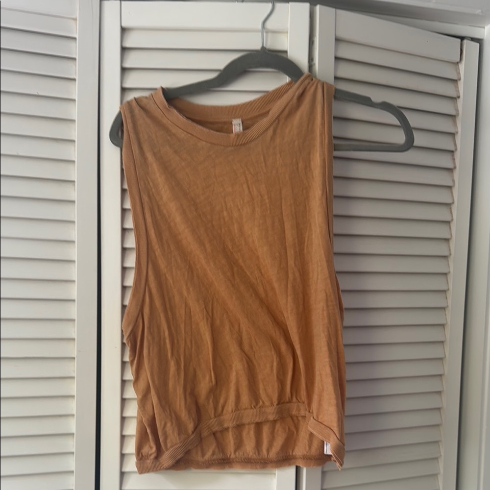 Free people Casual Tan Sleeveless Top for beach size small
